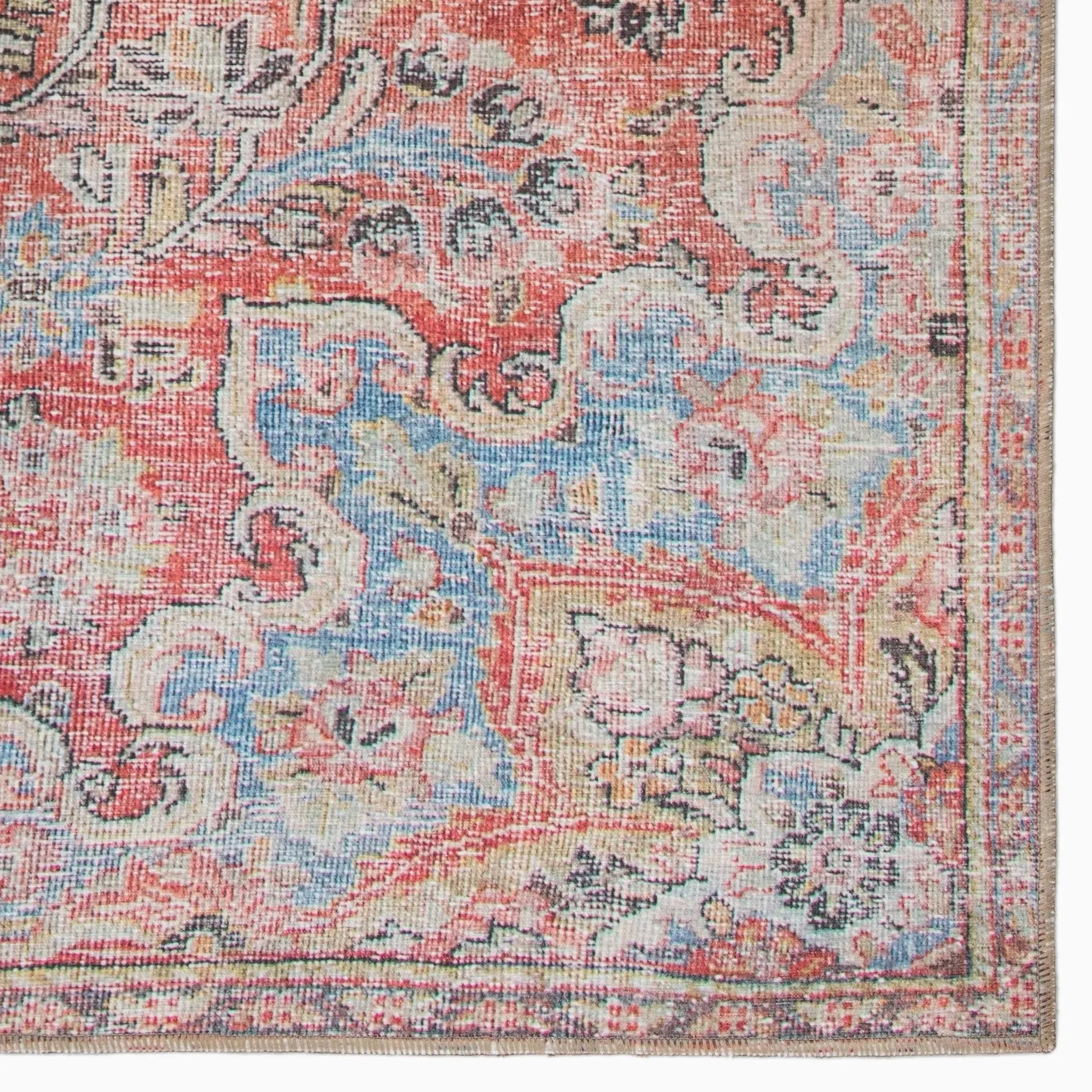 Chateau CHT01 Red/Light Blue Rug