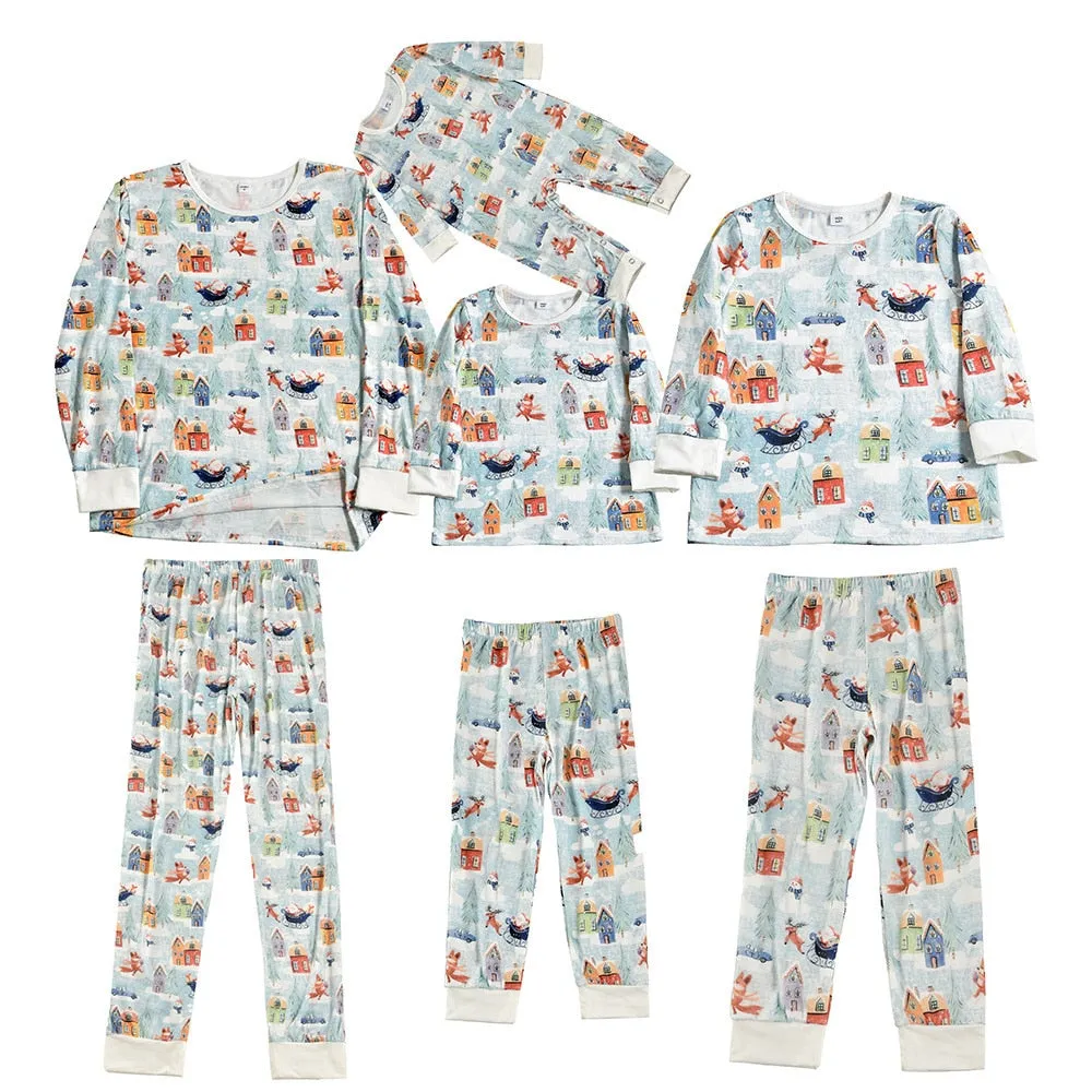 Christmas Pajamas Matching Family Pyjamas Clothes Mother Daughter Cartoon  Printed Pajama Set Homewear Kids Sleepwear  Women Pijamas