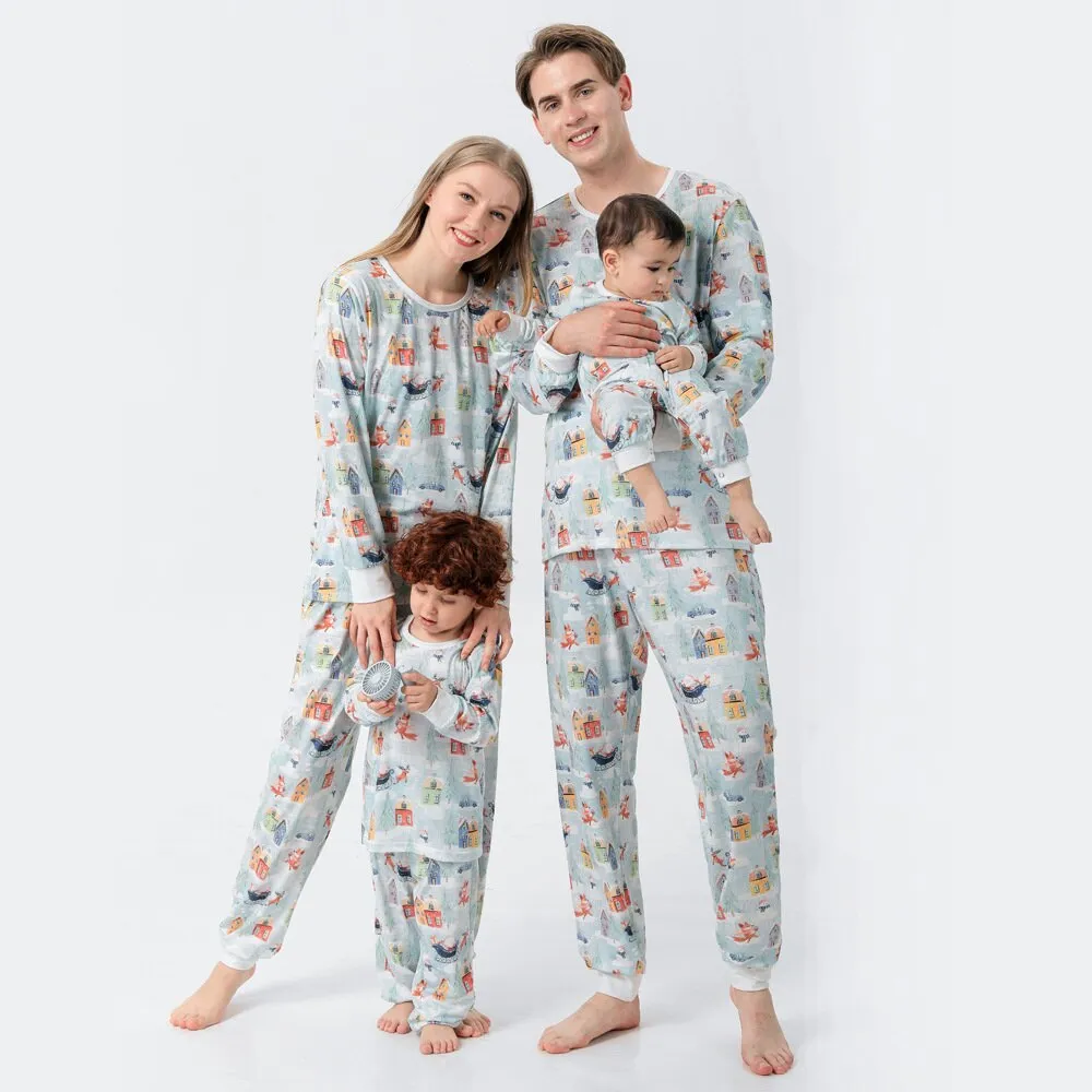 Christmas Pajamas Matching Family Pyjamas Clothes Mother Daughter Cartoon  Printed Pajama Set Homewear Kids Sleepwear  Women Pijamas