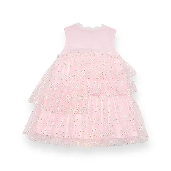 Daisy Mesh Tiered Dress