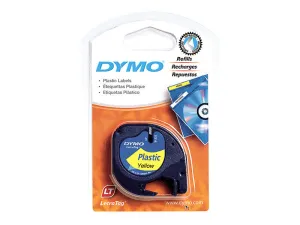 Dymo Letratag Tape 12Mm Plastic Yellow