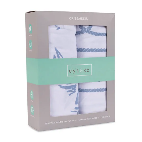 Ely's & Co. Cotton Crib Sheet - 2 Pack