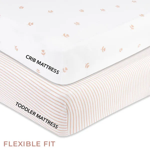 Ely's & Co. Cotton Crib Sheet - 2 Pack