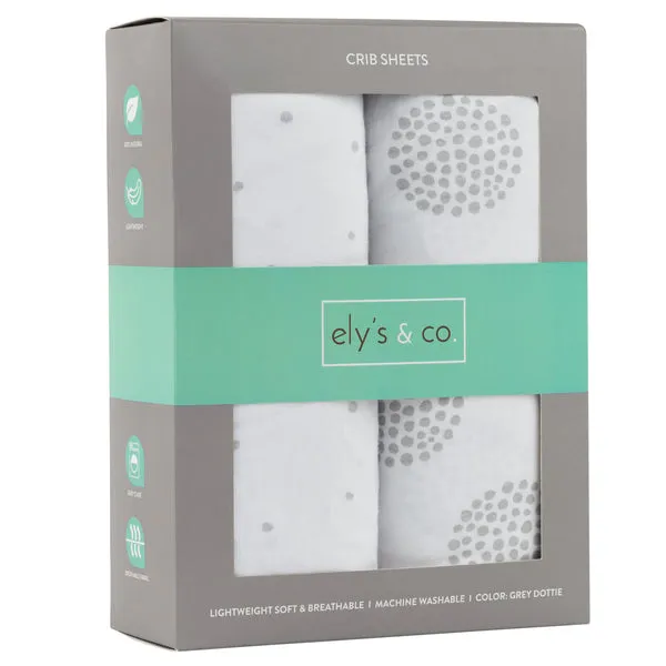 Ely's & Co. Cotton Crib Sheet - 2 Pack