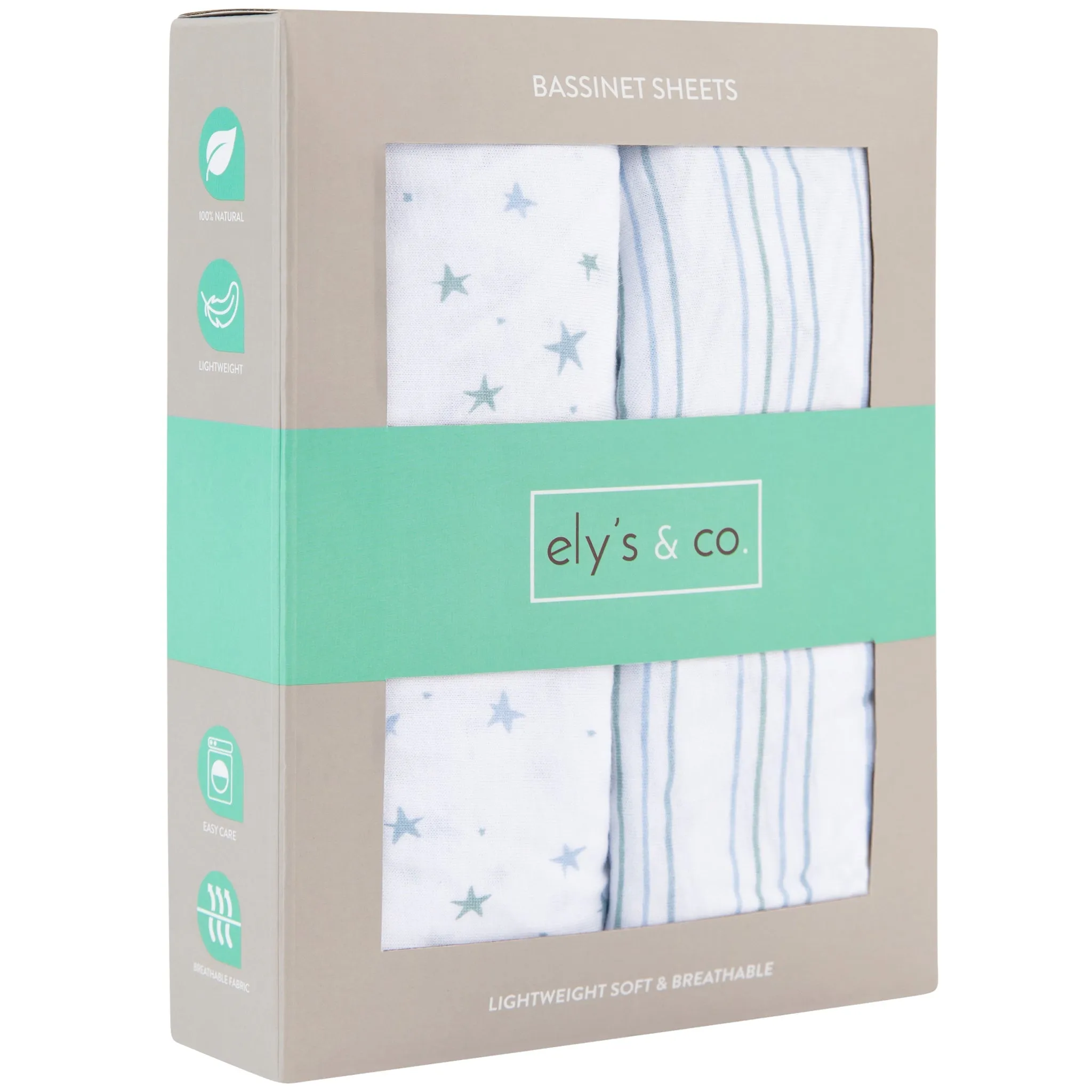 Ely's & Co. Cotton Crib Sheet - 2 Pack