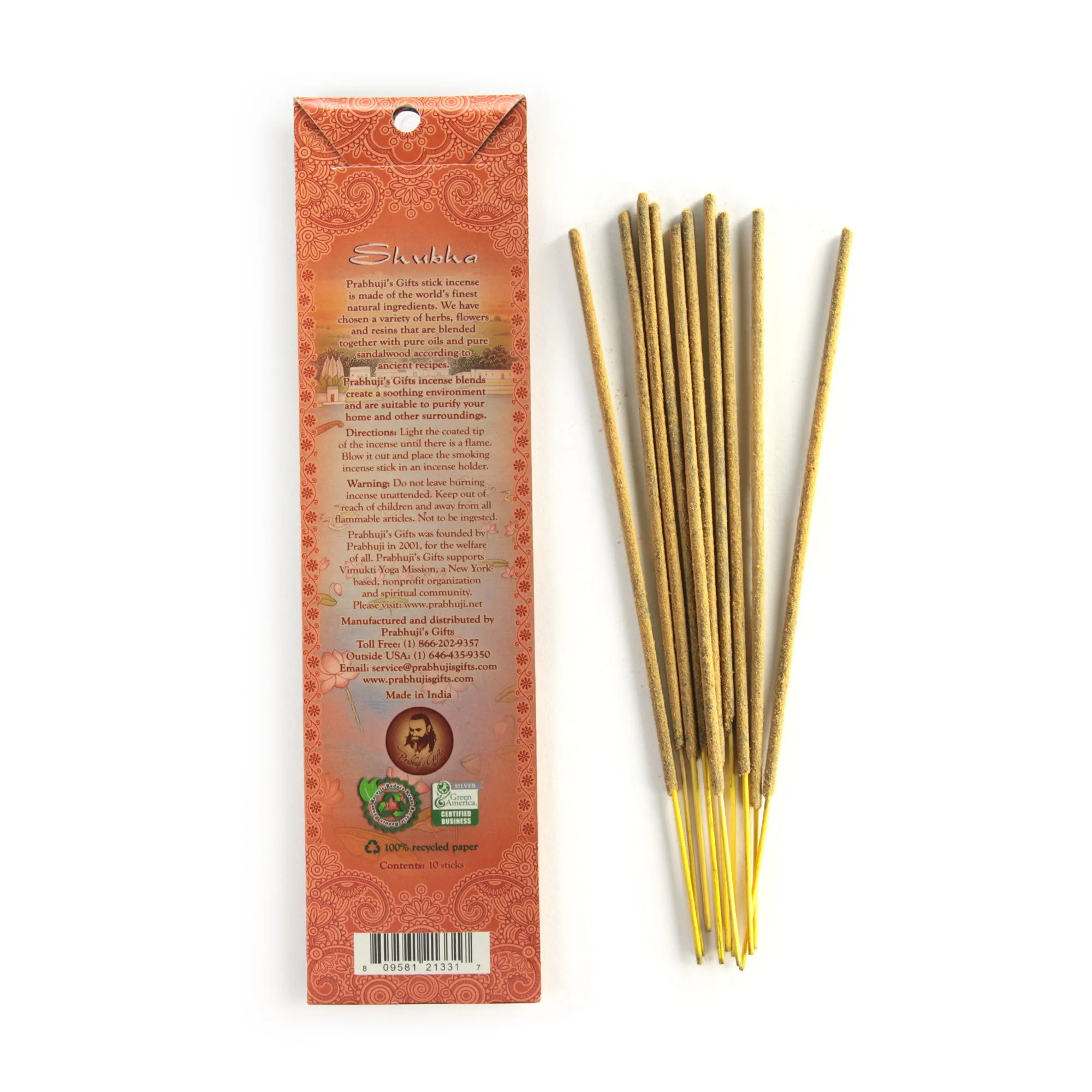 Incense Sticks Shubha - Jasmine, Lavender, and Rose Lily