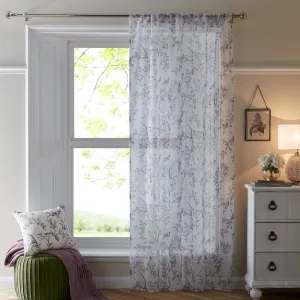 Jazmine Voile Panel by Dreams & Drapes in Heather