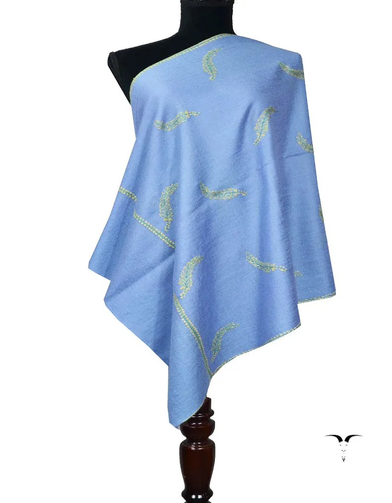 light skyblue Embroidery Pashmina Stole 7818