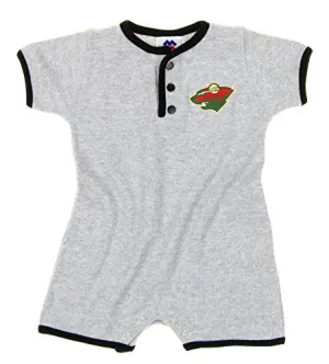 Minnesota Wild NHL Hockey Baby Infant Ribbed Romper Jumper - Grey