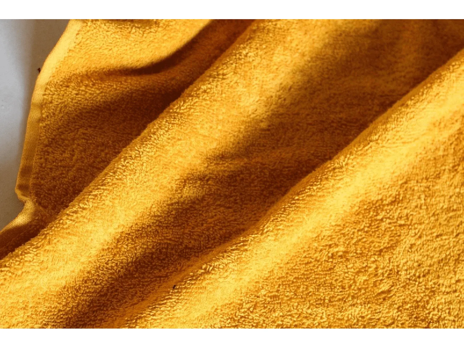 Mustard Yellow - Pure Cotton Thick Luxury Towelling Fabric - 400 gsm