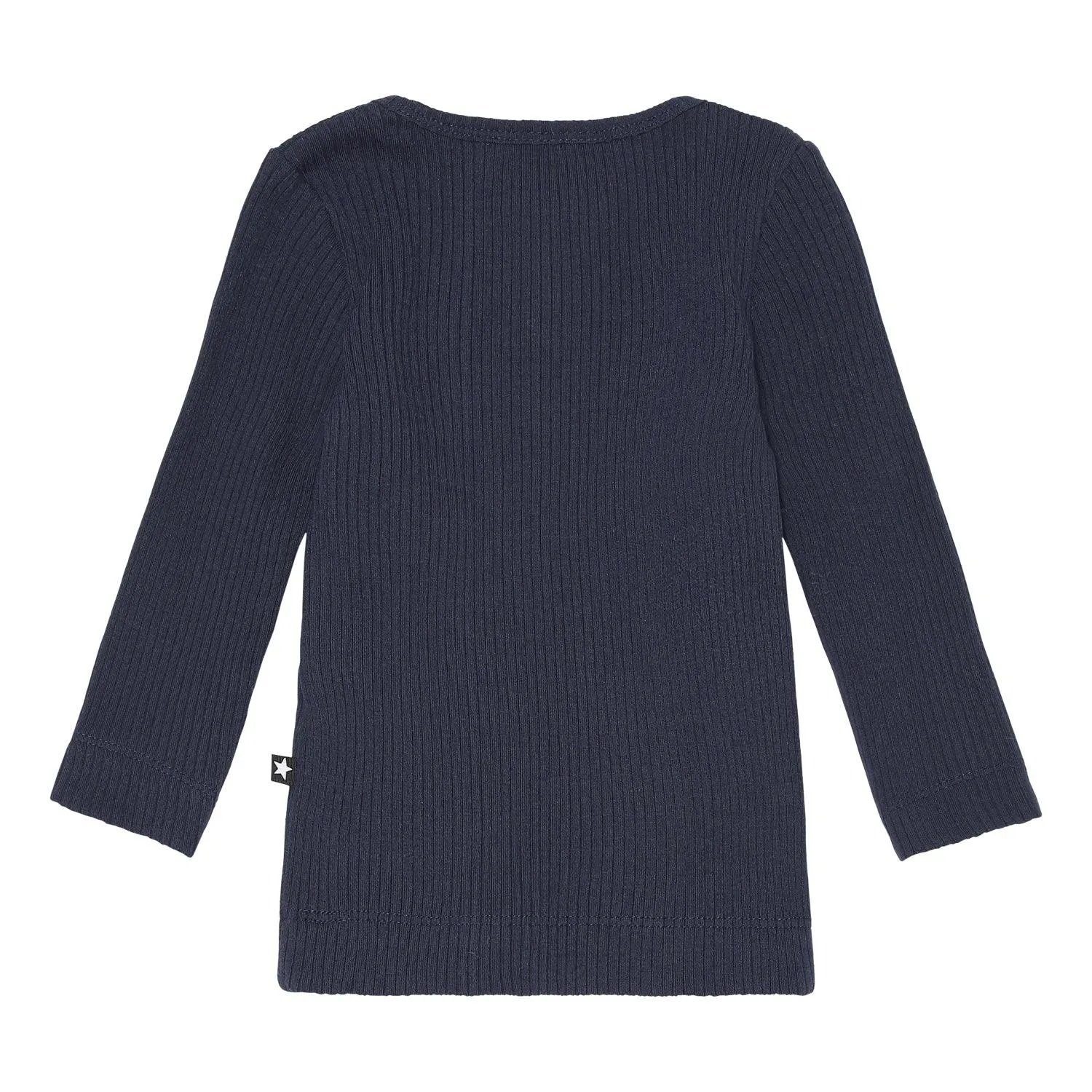 Organic Cotton Earth Long Sleeve Rib Top | Galaxy Blue | Molo