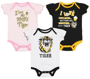 Outerstuff NCAA Infant Girls Fort Hays State Tigers Three Piece Creeper Set