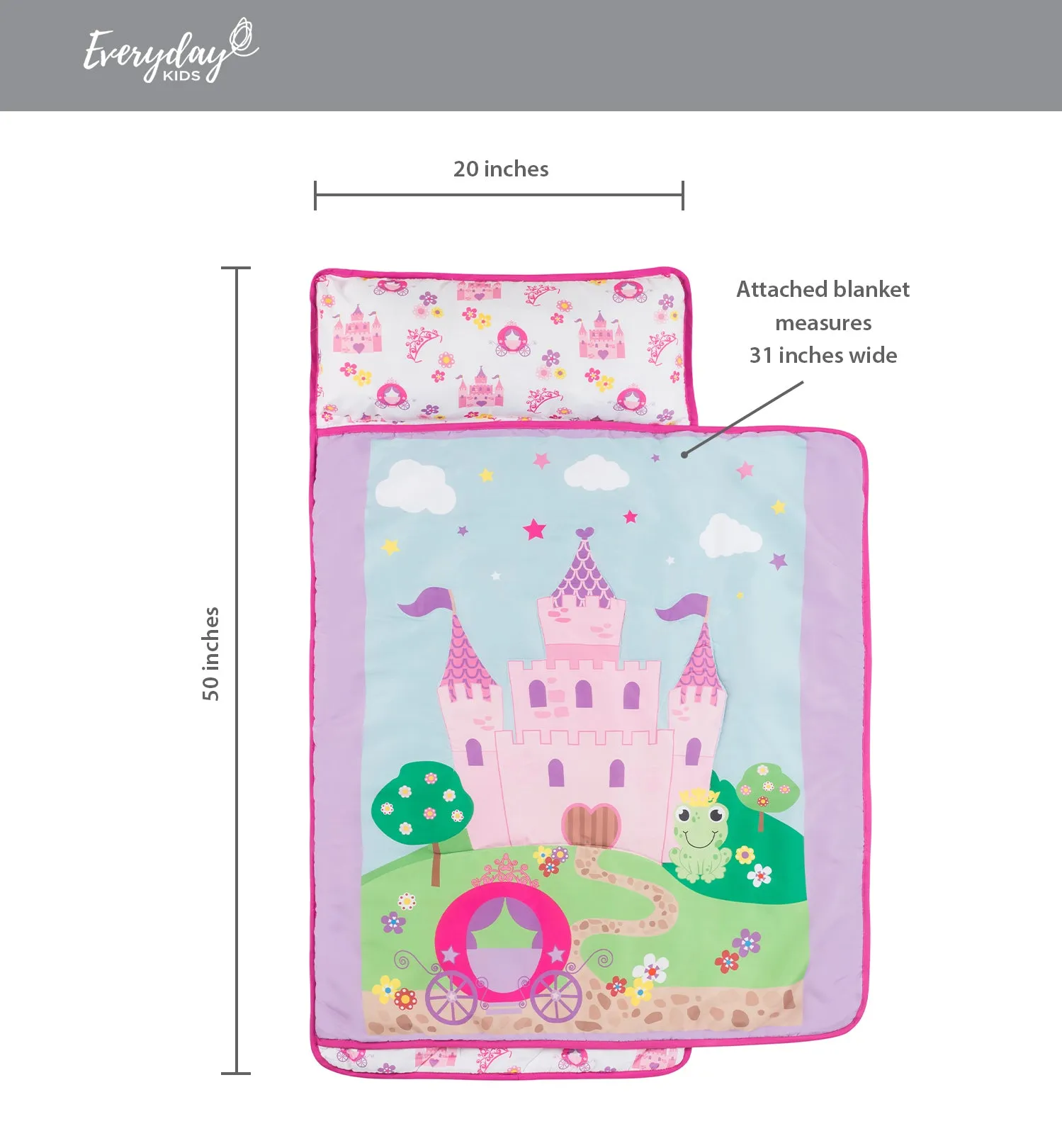 Princess Storyland Toddler Nap Mat with Pillow