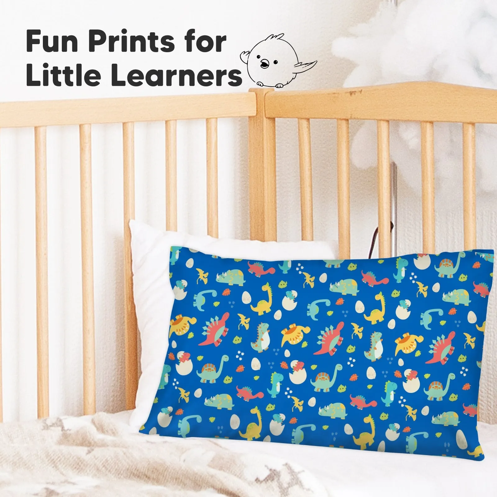 Printed Toddler Pillowcase 13X18" (DinoWorld)