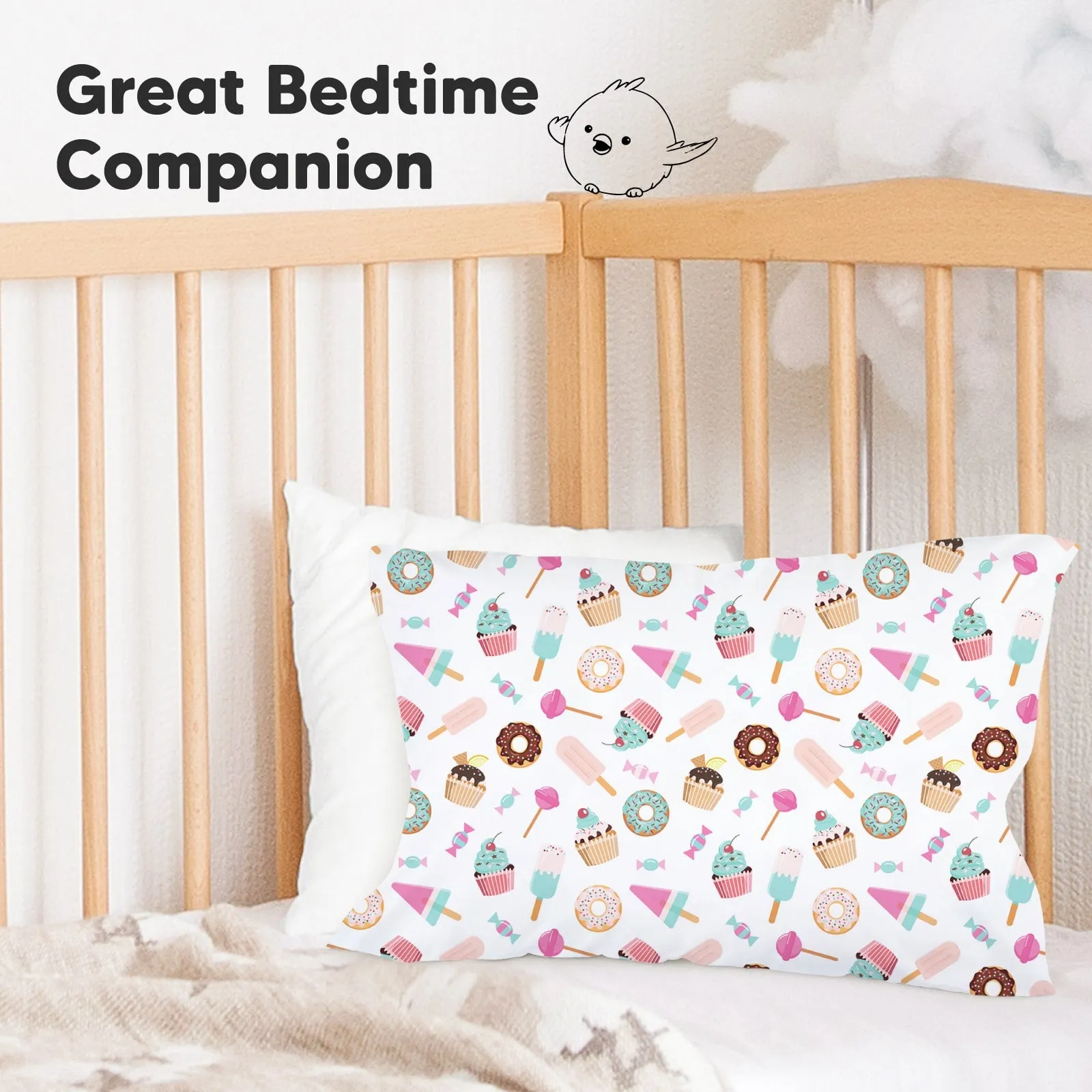 Printed Toddler Pillowcase 13X18" (Sweet Tooth)