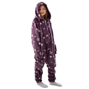 Snuggs Kids Blanket Onesie Purple stars Onesie