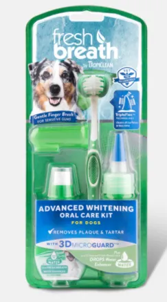 Tropiclean Fresh Breath Advanced Whitening Oral Care Kit