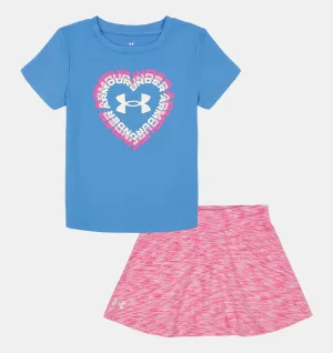 UA HEART SKORT SET VIRAL BLUE