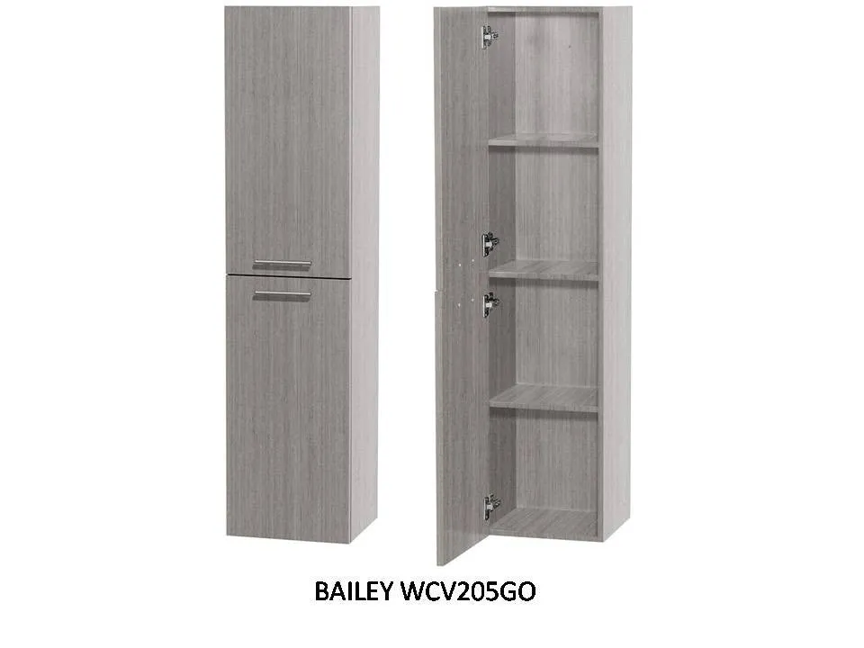 WYNDHAM COLLECTION Centra 24" Bathroom Vanity Set - Gray Oak