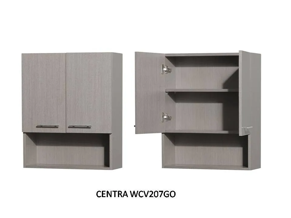 WYNDHAM COLLECTION Centra 24" Bathroom Vanity Set - Gray Oak