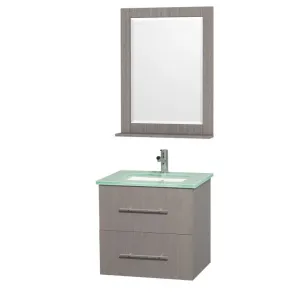 WYNDHAM COLLECTION Centra 24" Bathroom Vanity Set - Gray Oak